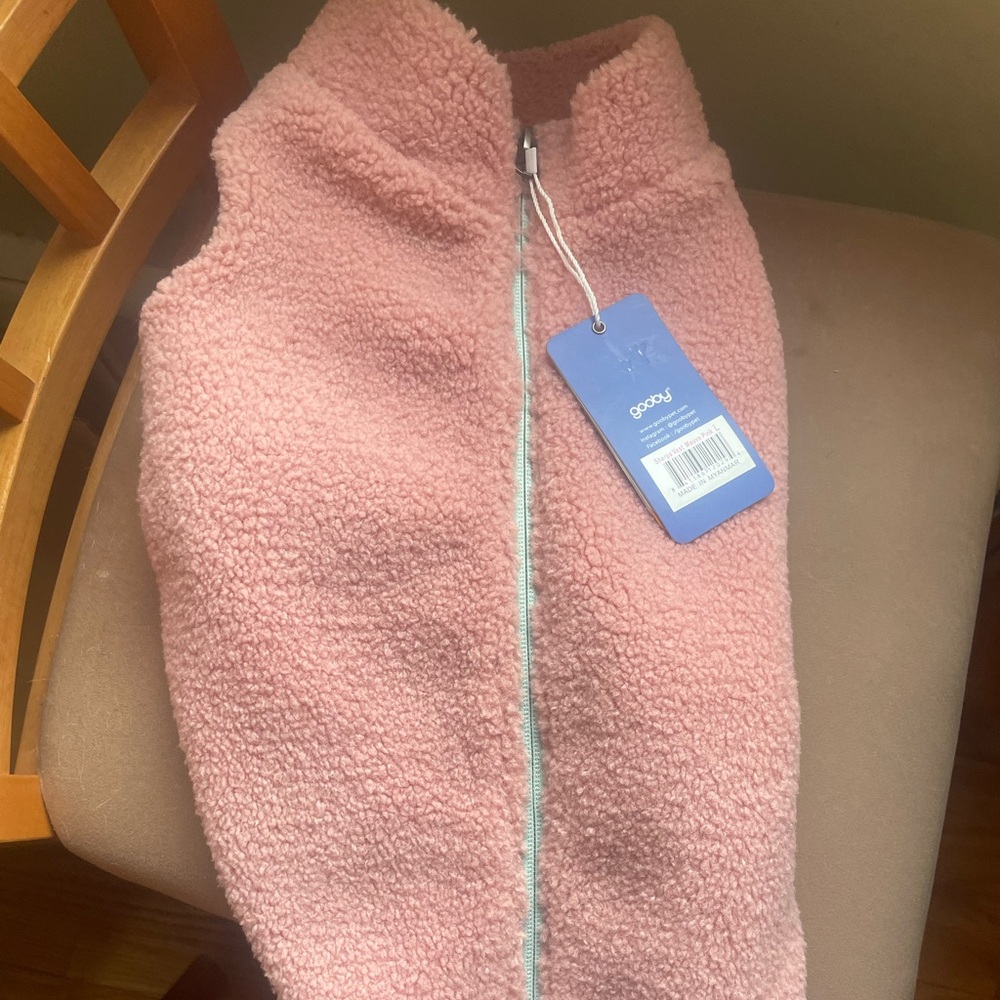 Gooby Sherpa Vest Mauve Pink L